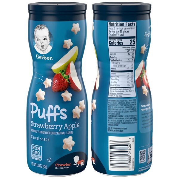 Gerber Puffs- Strawberry Apple